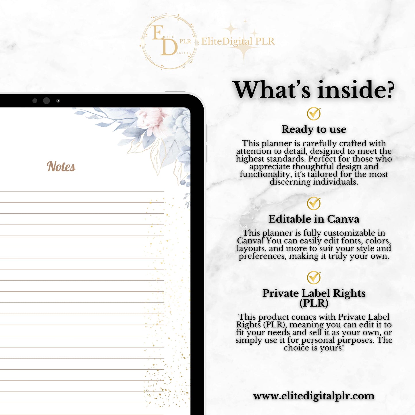 Customizable Daily Self-Care Checklist PLR