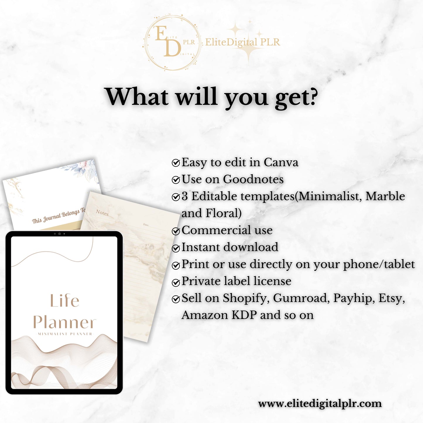 Customizable Life Planner PLR